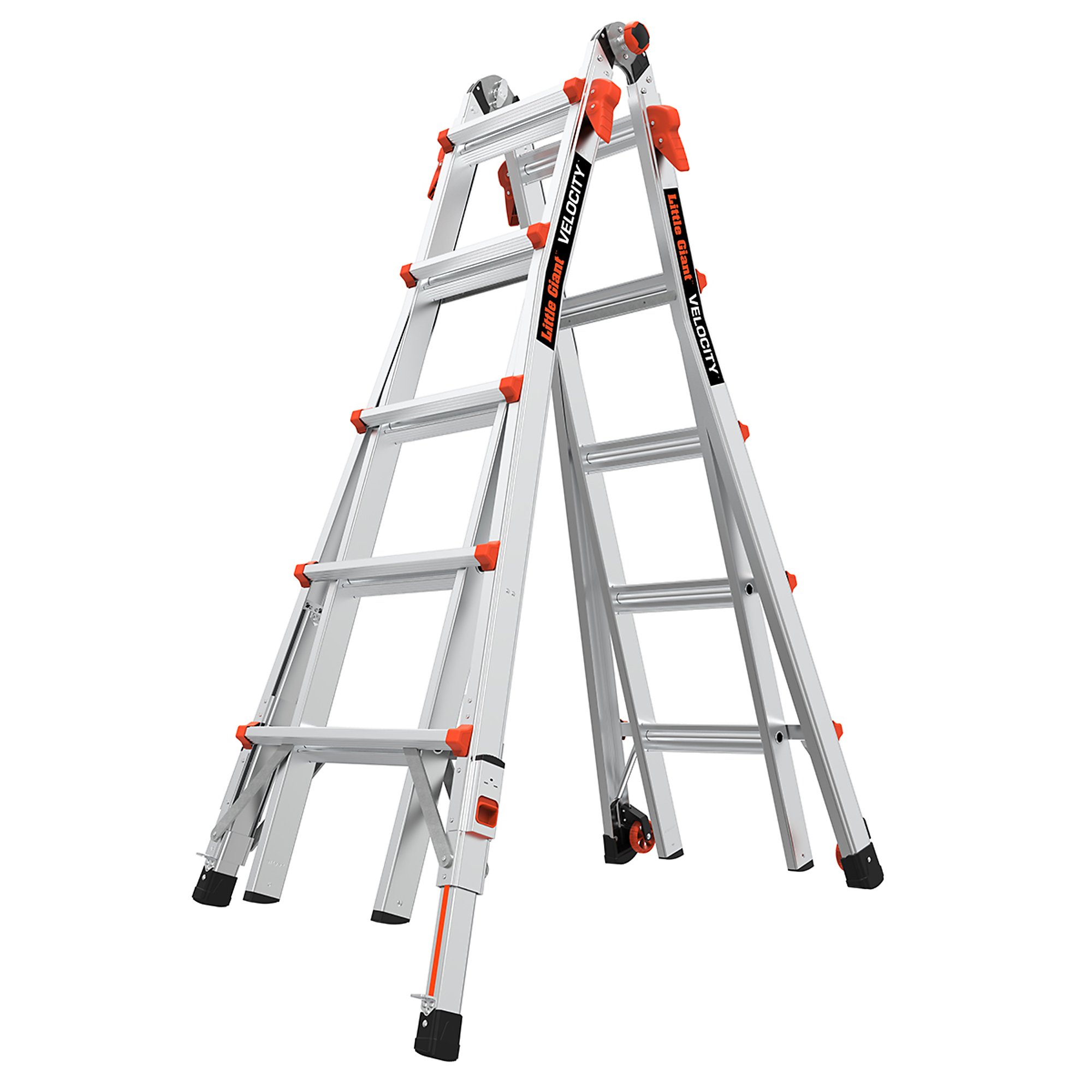 Little Giant Velocity Multi-Position Ladder - 22ft., Aluminum, 300-Lb. Capacity, Type 1A, Ratchet Levelers, Model# 15422-801
